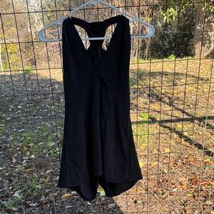 Elegant Black Halter Tie Romper